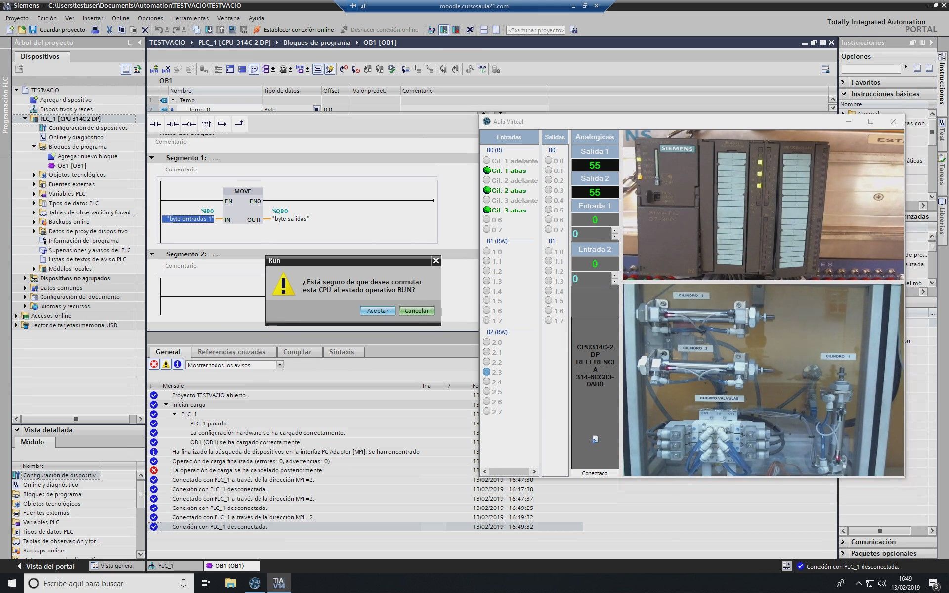 curso avanzado online step 7 de Siemens
